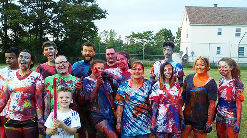 Youth Group After Paint War